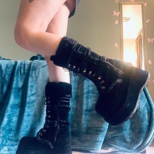 Demonia Full Of Fury Platform Boots (SIZE 9)